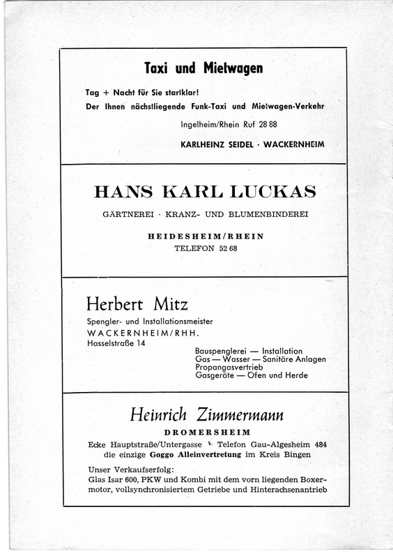 Festschrift 1962 - 62